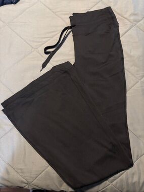 Wide Leg Drawstring Pants - Black